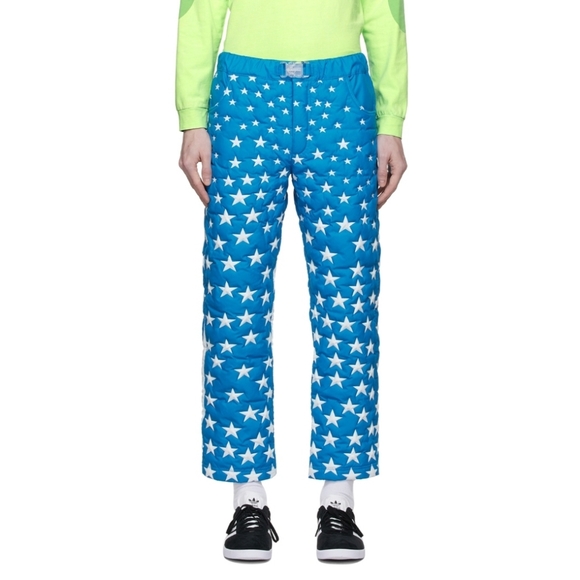 ERL WOVEN PUFFER TROUSERS BLUE - Picture 3 of 6